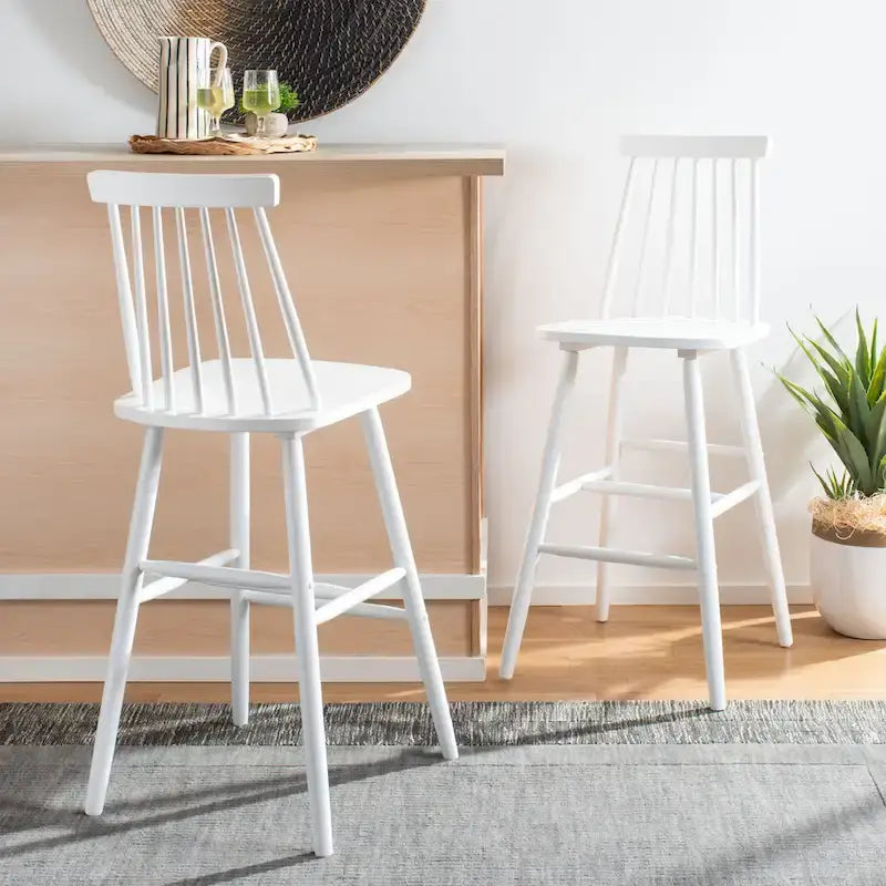 Beaufort 30-in. Spindle Farmhouse Bar Stools (Set of 2) - 19  W x 21  D x 45  H