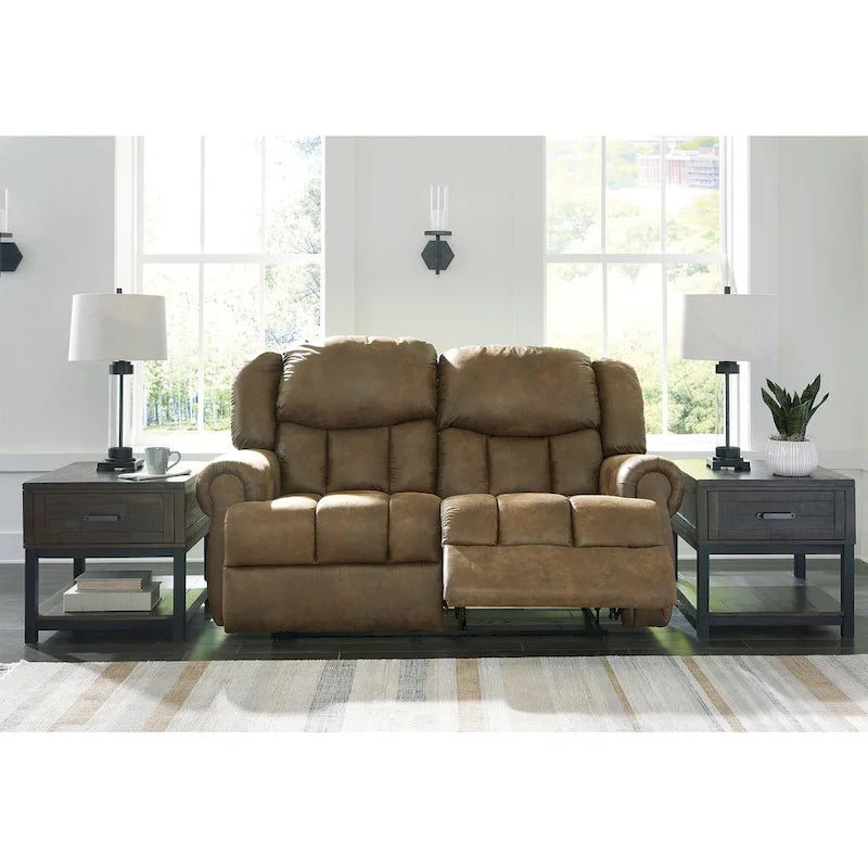   Boothbay Brown Reclining Loveseat - 75  W x 42  D x 47  H