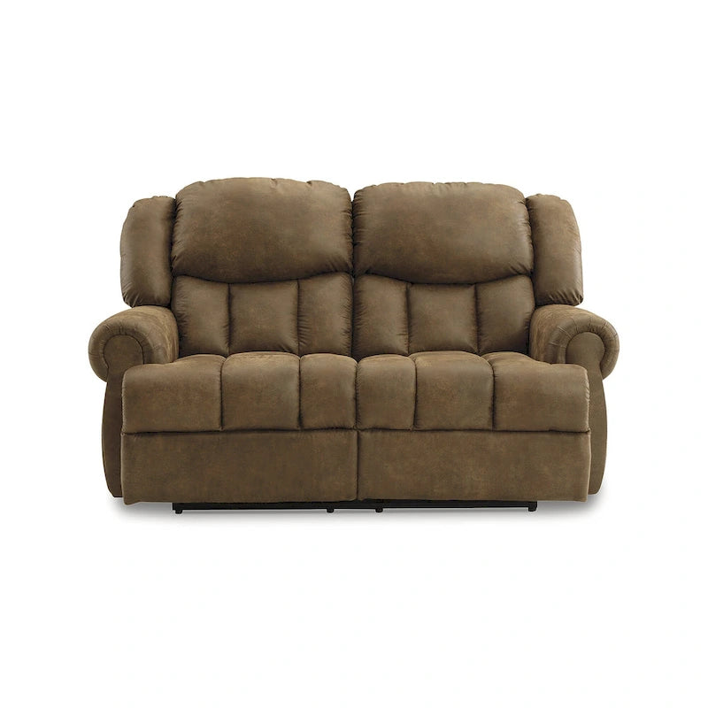 Boothbay Brown Reclining Loveseat - 75  W x 42  D x 47  H