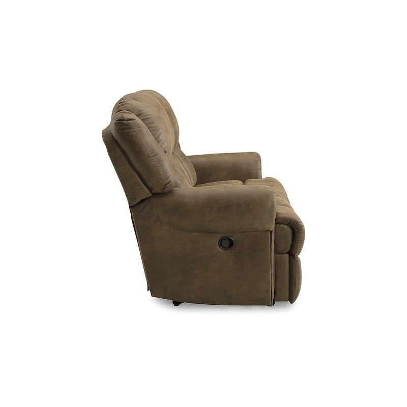 Boothbay Brown Reclining Loveseat - 75  W x 42  D x 47  H
