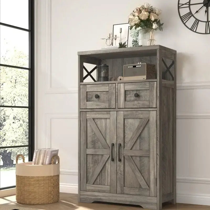 Freestanding Kitchen Pantry Cabinet - 11.6  D x 23  W x 42.5  H