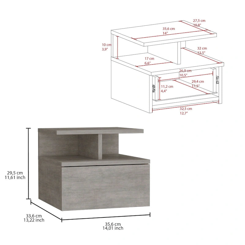 Adele Floating Nightstand with Drawer