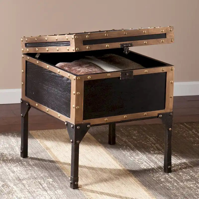 Azul Antique Trunk Side Table