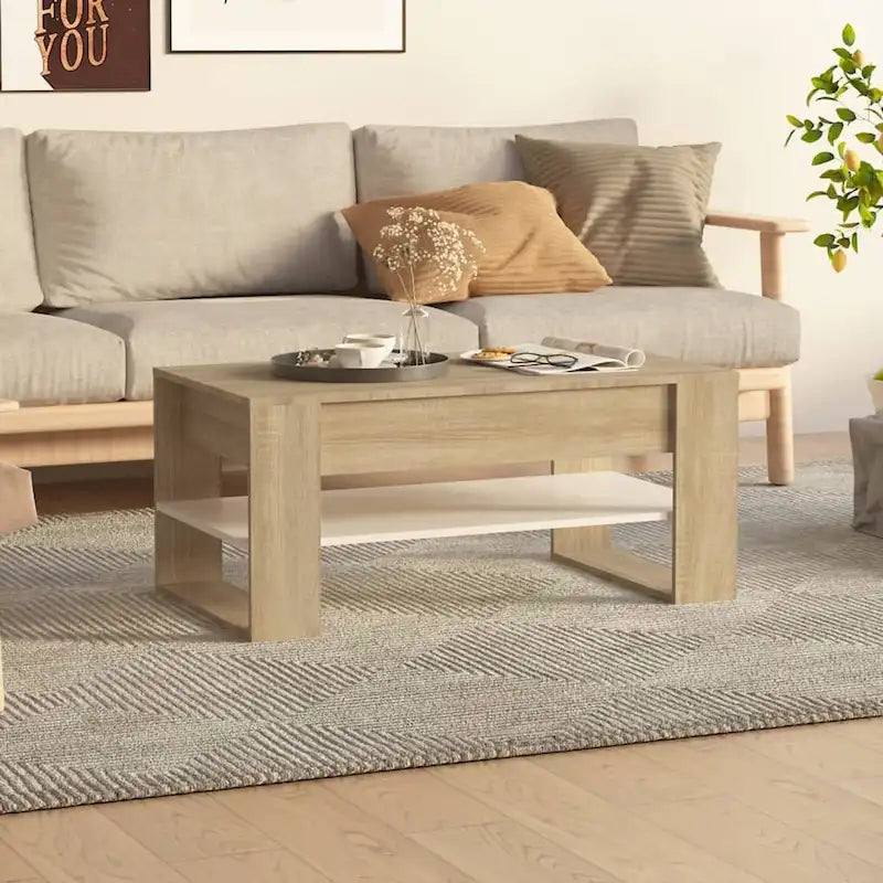 vidaXL Coffee Table multicolor 40.2  x21.7  x17.7   Engineered Wood
