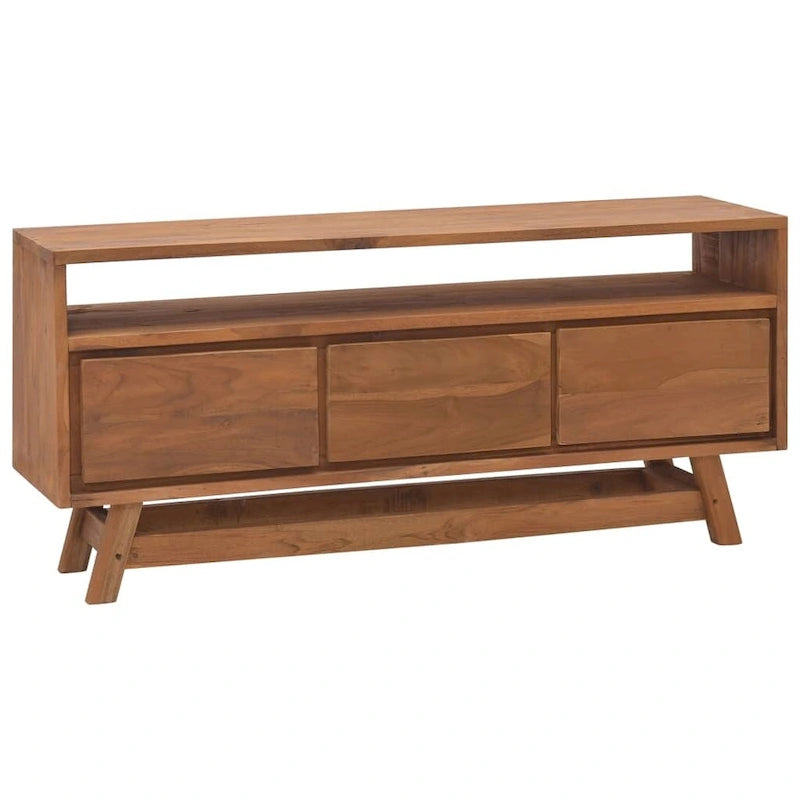 vidaXL TV Cabinet 43.3  x11.8  x19.7   Solid Teak Wood - 43.3   x 11.8   x 19.7   - 43.3   x 11.8   x 19.7  