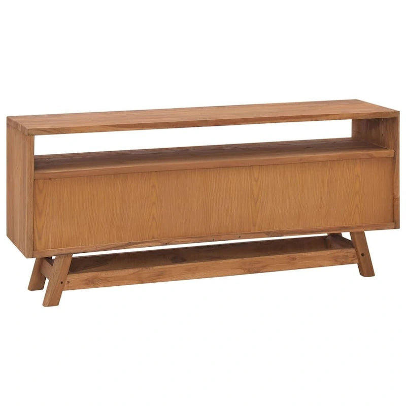 vidaXL TV Cabinet 43.3  x11.8  x19.7   Solid Teak Wood - 43.3   x 11.8   x 19.7   - 43.3   x 11.8   x 19.7