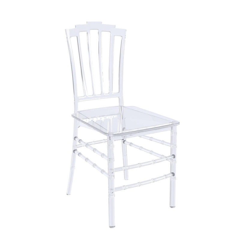 Synth Modern Acrylic Dining Side Chair with Windsor Back Design by